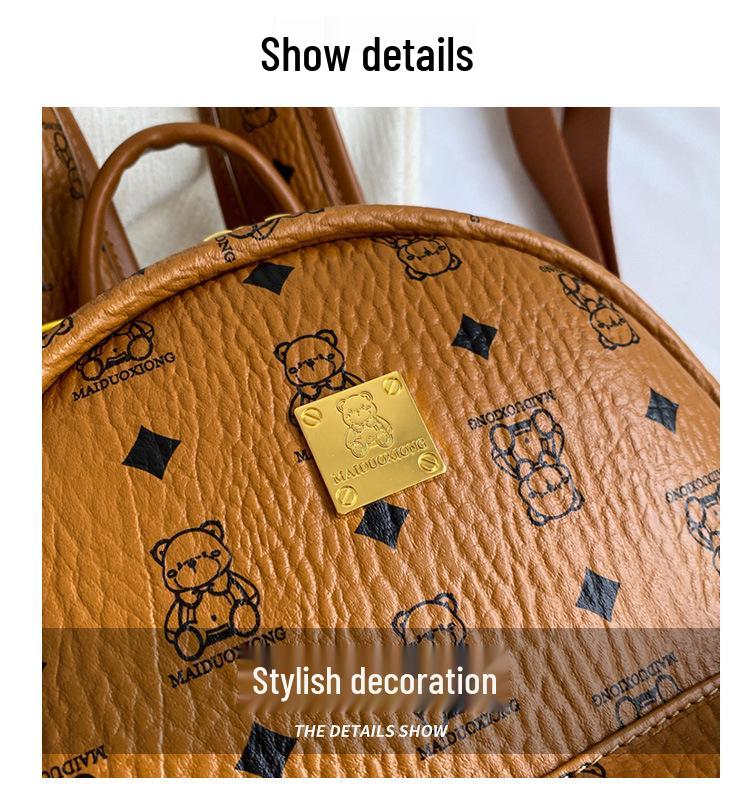 Трендовый милый рюкзак с медведем для женщин - Школьная и дорожная сумка большой вместимости