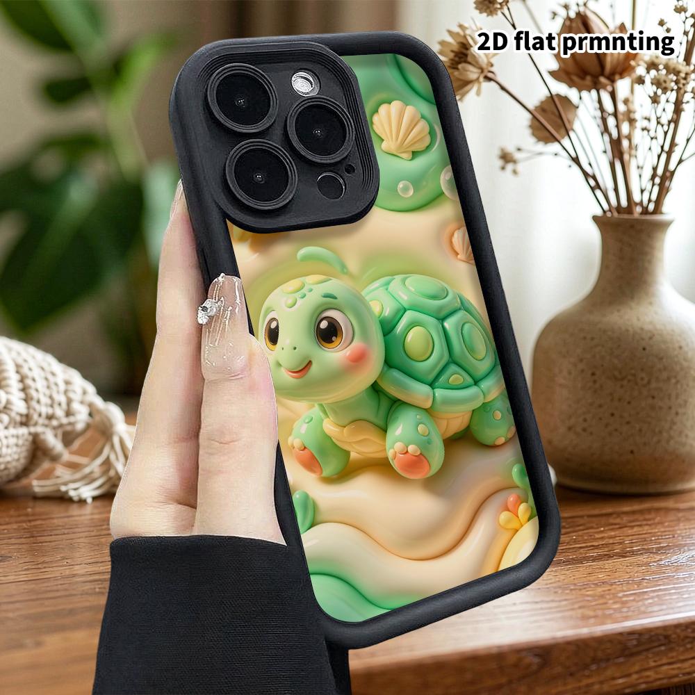 Phone case: 2D flat design suitable for iPhone 18 17 16 15 14 13 Pro protective case, underwater theme, perfect Christmas and Halloween holiday gift