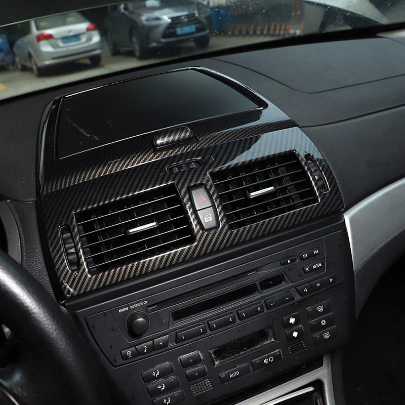 Для BMW X3 E83 2006-2010 ABS серебристый автомобиль на центральной консоли центрального кондиционирования воздуха на выходе рамки наклейки автомобиля