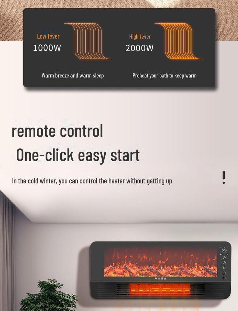 Настенный электрический камин с имитацией пламени для рабочего стола и небольших помещений