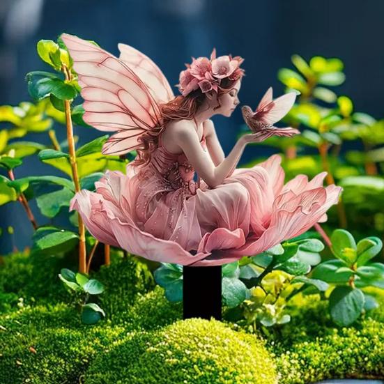 Садовый колышек серии Fantasy, устойчивый к погодным условиям, декоративный колышек Fairy, 2D, плоское акриловое украшение с колышком для декора двора на открытом воздухе