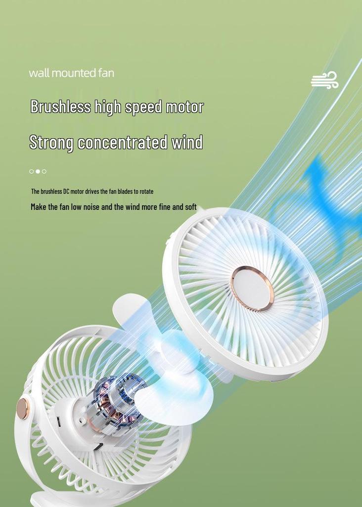 USB Rechargeable Multi-Functional Folding Fan for Dorms and Offices - Quiet and Strong Wind 2026.