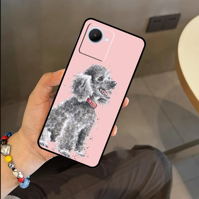 Poodle Dog Case For Realme C53 C55 C51 C25 C63 C61 C65 C67 C71 C75 GT6 GT7 Pro 11 12 13 14 15 Pro Plus
