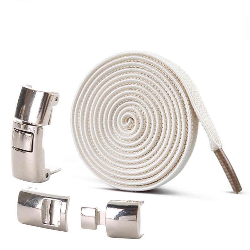 Новые шнурки для обуви без завязок, эластичные шнурки с замком для детей и взрослых, быстрые ленивые шнурки с металлическим замком, шнурки для обуви