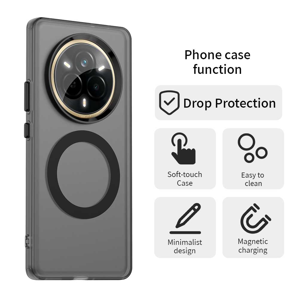 Магнитный беспроводной чехол для зарядки для Realme 14 Pro 5G 13 Pro+ Plus Обложка Конфетные цвета Прозрачная задняя крышка Coque