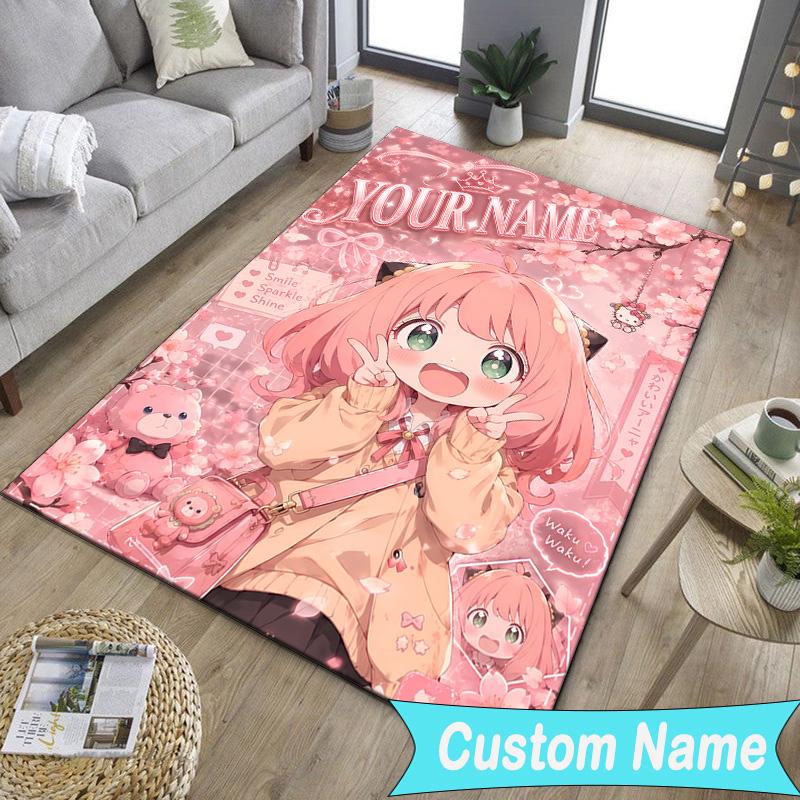 Custom NameSpy Family Adventure Carpet, Indoor Rug, Chair Rug, Living Rooms, Doormat Made From Polyester Home Decor Birthday Christmas Gifts