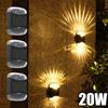 20 Вт Солнечный настенный светильник Уличный садовый двор Декоративный светильник Водонепроницаемый IP65 Настенный светильник Уличный солнечный Para Экстерьер