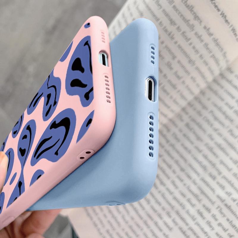 Мягкий силиконовый чехол с забавным лицом для Xiaomi Redmi Note 13 Pro 13C 14T 15 Samsung A55 A35 M34 M35 S24 S25 Huawei Honor 200 iPhone Realme противоударный чехол