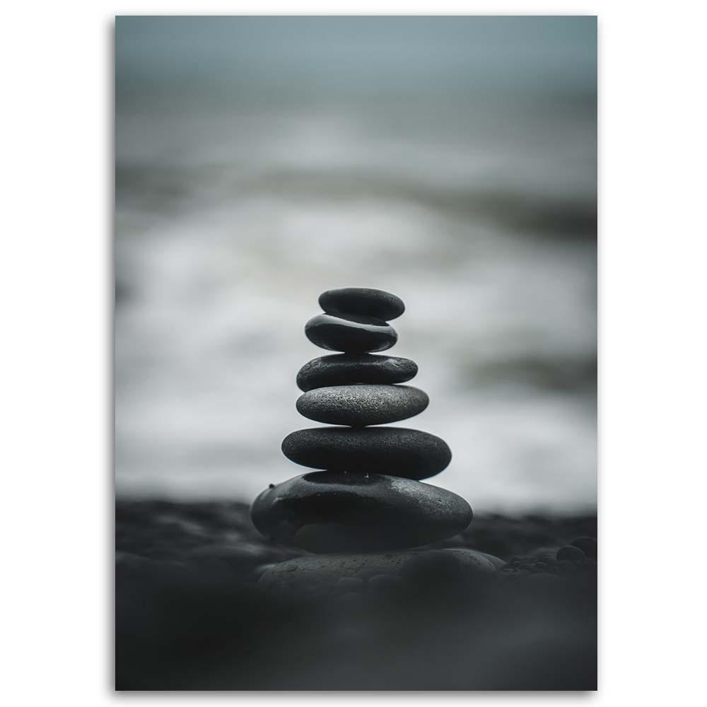 Печать на холсте, Стопка камней