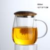 Круглая/грибная форма заварочного чайника из боросиликатного стекла с разделителем для стеклянной чашки для чая
