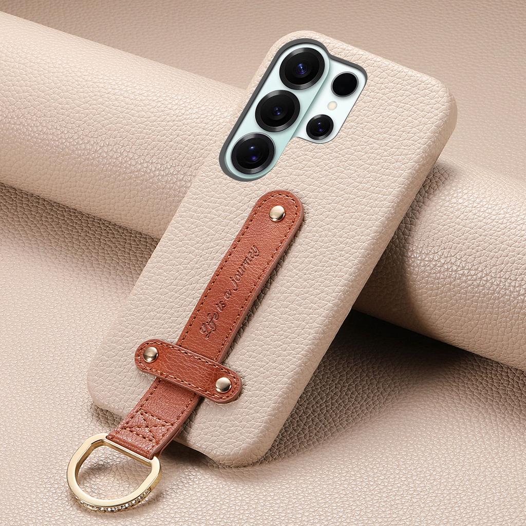 Чехол для телефона с ремешком на запястье для Samsung Galaxy S26 S25 S24 Ultra S22 Plus S23 S21 FE A57 A37 A17 A07 A56 A36 A26 A16 Кожаная крышка