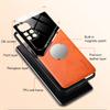 Leather Texture Case For VIVO Y03 Y17S Y27 5G Y16 Y36 Y35 Y77 Cover With Car Magnetic Suction Holder Coque Fundas Capa