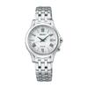 Wristwatch Excelline Solar Radio Titanium Model Platinum Diamond Shield White Dial Curved Sapphire Glass SWCW161 Silver [Seiko Watch] Women's