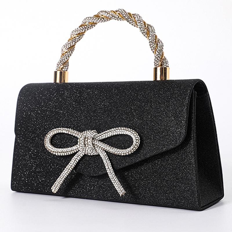 Новая Банкетная Клатч-Сумка Высокого Качества Универсальная Ромбовидная Цепочка-Бант Сумка Через Плечо для Вечернего Платья