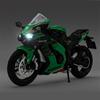 1/12 Kawasaki Ninja ZX-10R Heavy Locomoti Alloy Motorcycle Model Cross-country Racing Motorcycle Model Sound Light Kids Toy Gift