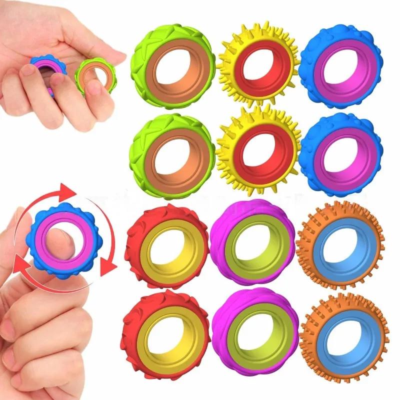 New Fidget Toys Children's Silicone Sensory Ring Silicone Decompression Toy Sensory Ring