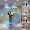 Half Circle Flag Flowing Shrittle Reflective Material Vibrant Gradient Colors Stretchable Metal Rod Dance Flags Praise Ministry Stage Performances