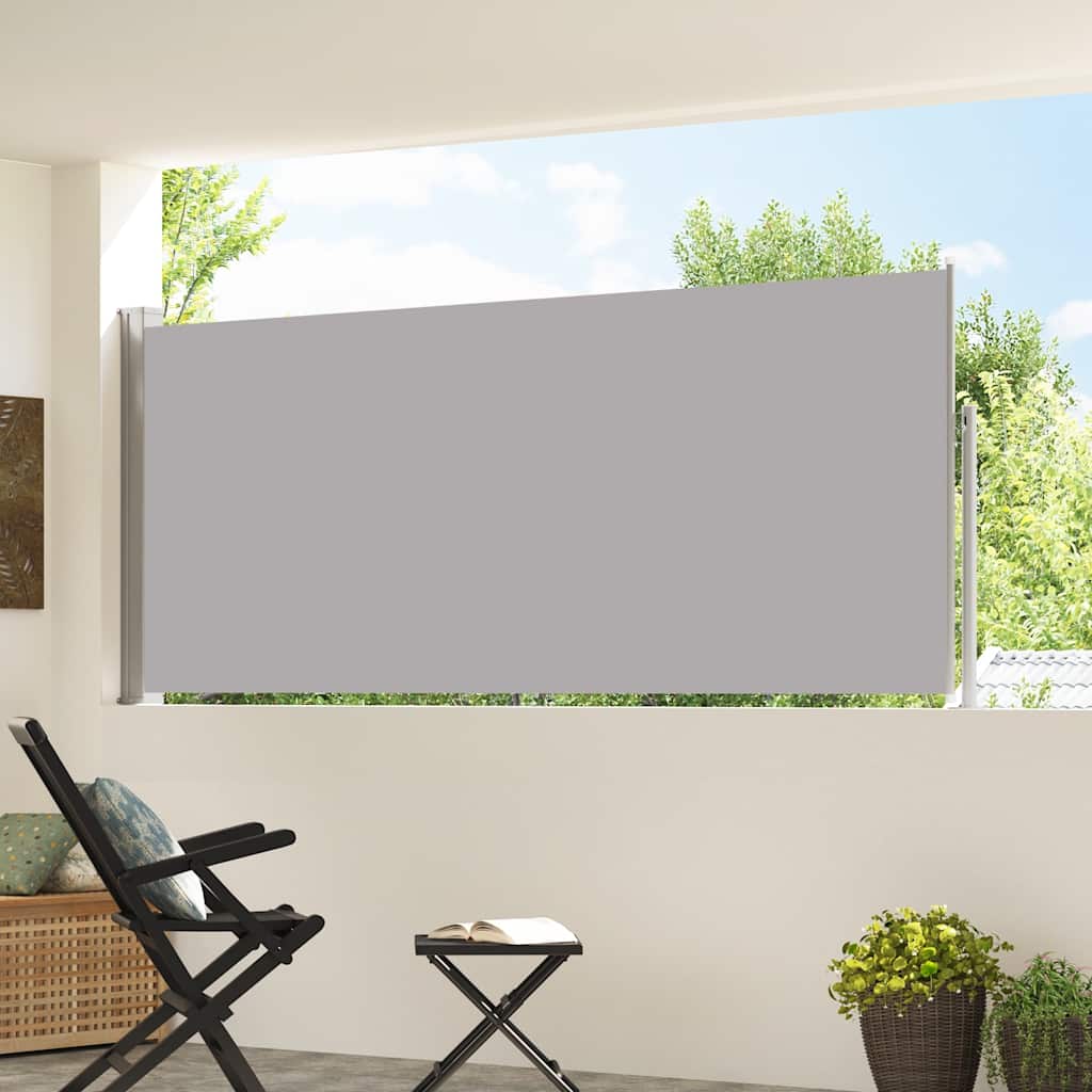 Retractable Side Awning 120 x 300 cm Grey