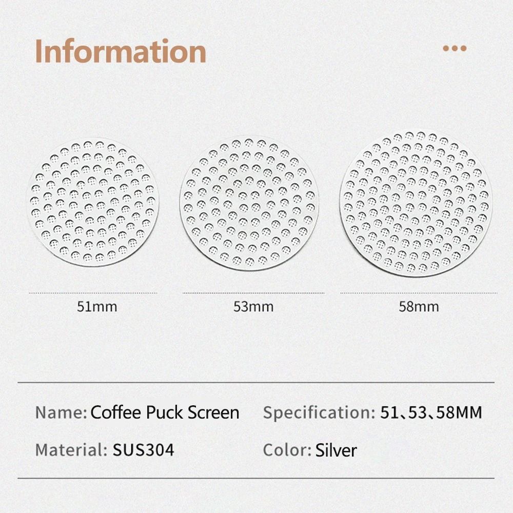 1Pcs Heat Resistant Coffee Filter Screen Espresso Accessories Screen for Portafilter Basket