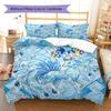 Pokemon Pikachu Pattern Bedding Quilt Set Quilt Cover Pillowcase Home Decoration Birthday Gift (1 * duvet cover + 2 * pillowcase, without core)