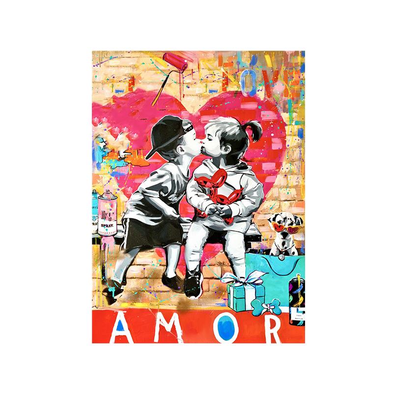 Абстрактное граффити, художественный постер и принт, холст для мальчиков и девочек, современная настенная художественная картина для украшения дома в гостиной