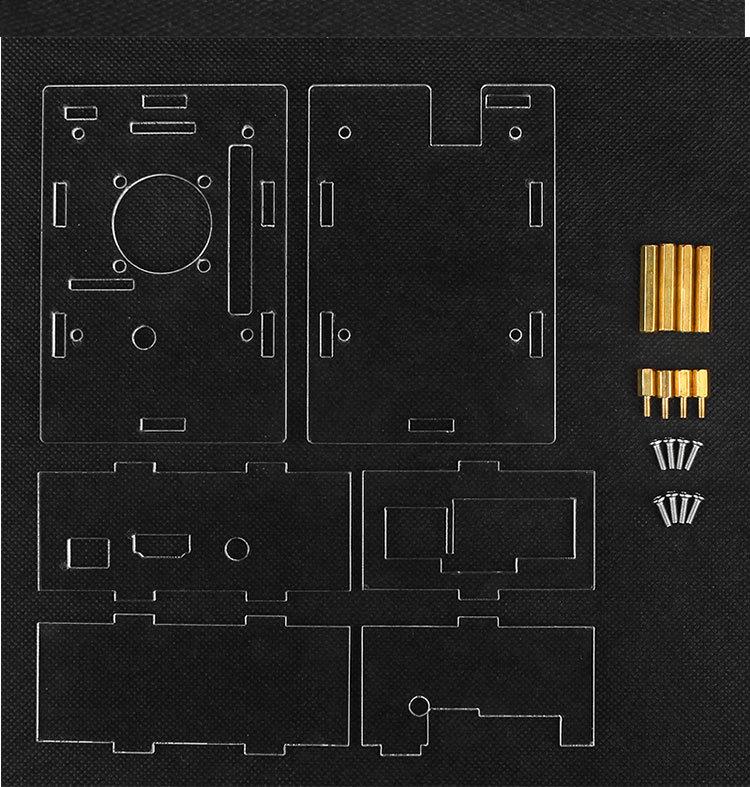 Акриловый корпус для Orange Pi 3B с вентилятором и алюминиевым радиатором