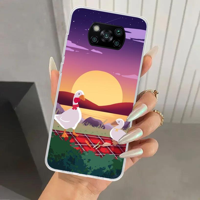 Мультяшный милый гусь Игровой чехол для телефона для Xiaomi Poco X5 X6 X7 Pro F7 Ultra M7 Redmi 15 15C 13 13C 12 12C 10 10A 10C 9 9A 9C 9T Она