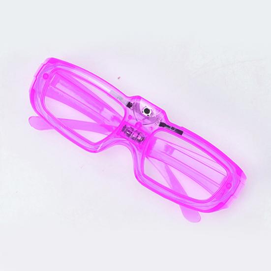 Kids Glow-in-the-Dark Glasses 3 Light Modes Light-Up Frames Battery-powered Heart Shape Cosplay