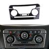 4Pcs Black Carbon Fiber Center Console AC CD Panel Cover For Dodge Charger 2011-14