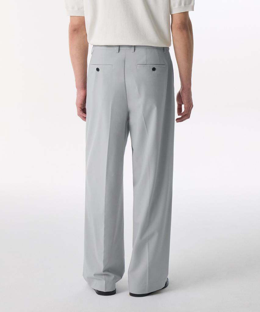 MUSINSA STANDARD [Cooltandard] Real Wide Hidden Banding Slacks [Light Gray]