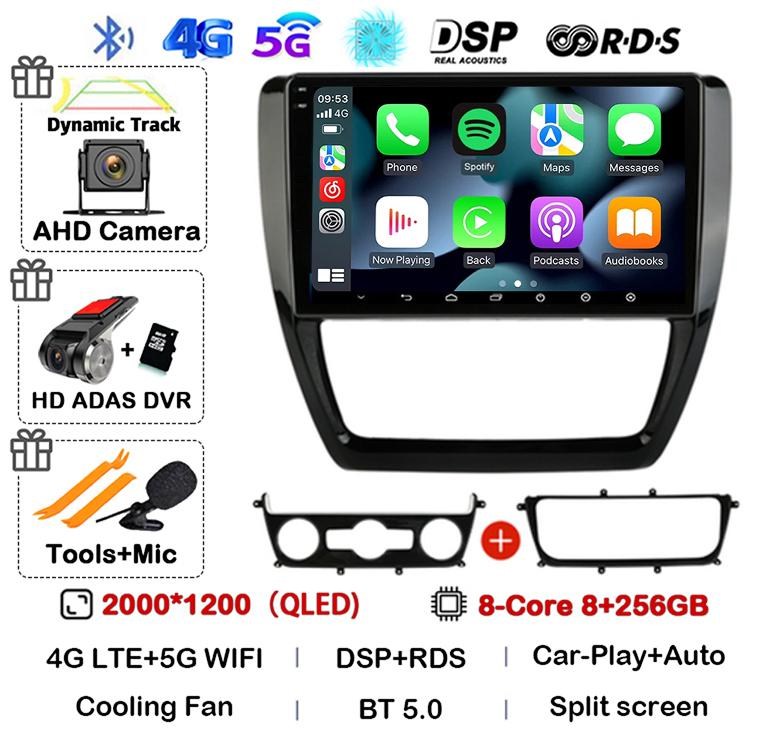 Android 14 Carplay Auto 4G+WIFI Car Radio For Volkswagen VW Sagitar Jetta Bora 2011-2018 Multimidia Video Player GPS Head Unit
