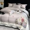 Класс А Материнский и Младенческий Класс Высококачественный 180 Хлопок Длинноволокнистый 4шт Набор Хлопок Чистый Хлопок Вышитый Цветок Пододеяльник Матрас Спальный