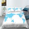 Постельное белье с принтом карты, пуховое пододеяльник, наволочка из ткани из микрофибры, односпальная кровать, двуспальная кровать, супер мягкое украшение для постельного белья