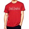 Teeshirt Vintage Soft Cotton Teeshirt Bad Brains Red Text Graphic New Teeshirts Minimalist Comfortable Crew Neck Tshirt