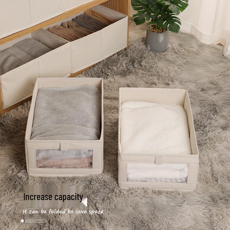 Cotton Linen Wardrobe Storage Box