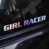 GIRL RACER Наклейки на машину для тюнинга Автомобильное окно Съемные виниловые наклейки Маслостойкое украшение Мотоцикл Отделка бензобака Знак для водителя-женщины