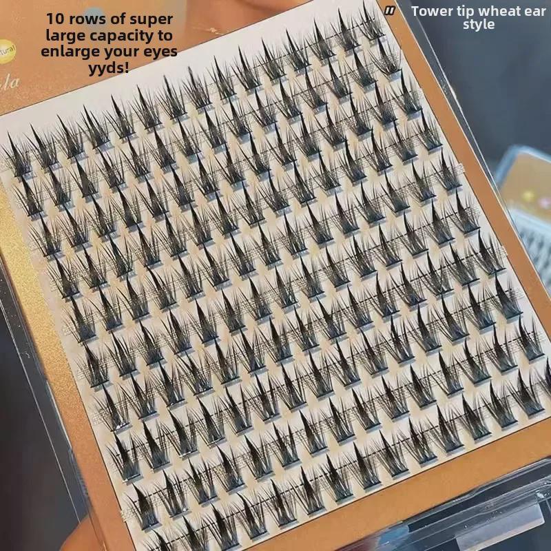 LODO Luodou Mixed-Race Faux Eyelashes - Thin Black Stem, Thick Cluster Style