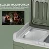 Portable Car Refrigerator, 45L, 12V/24V, -20 to +20 C, LED Touch, 64.5 x 43.5 x 53 cm, Green