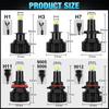 2Pcs 8-Sides 20000LM 3D H7 LED Canbus 360° H1 H3 HB3 HB4 9012 Hir2 Led H11 H8 9006 9005 Car Headlight Bulb Fog Lamp For Auto 12V