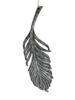 Silver Glitter Feather Pendant