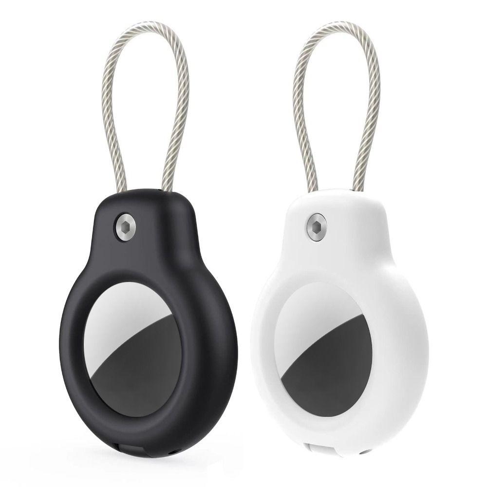 With Wire Cable Protective Case PC Key Ring Casual Lock Case for Apple AirTag Keys