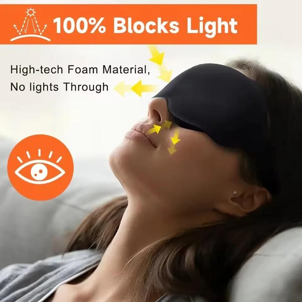 Travel 3D Sleeping Mask Block Out Light Soft Padded Sleep Mask 3D Contoured Eye Shade Sleeping Aid Face Eyepatch for Men Women