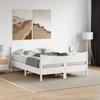 VidaXL Bed Frames with Headboard, Double Bed with Slat Base, Adult Bedroom Bed, Modern, White 160x200 Cm 3216376