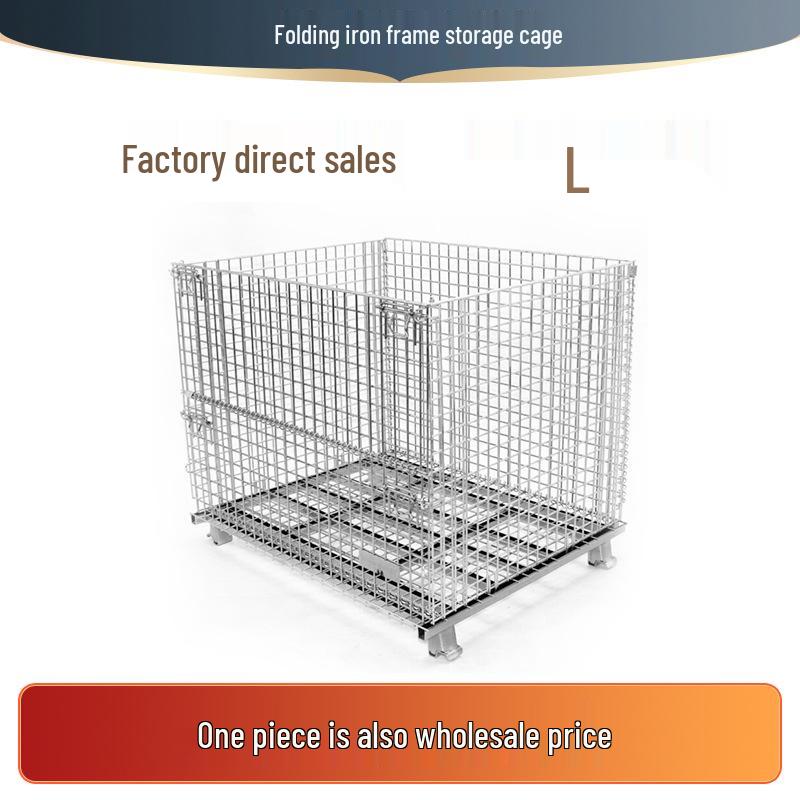 Movable Foldable Metal Storage Cage for Warehouse and Workshop Logistics