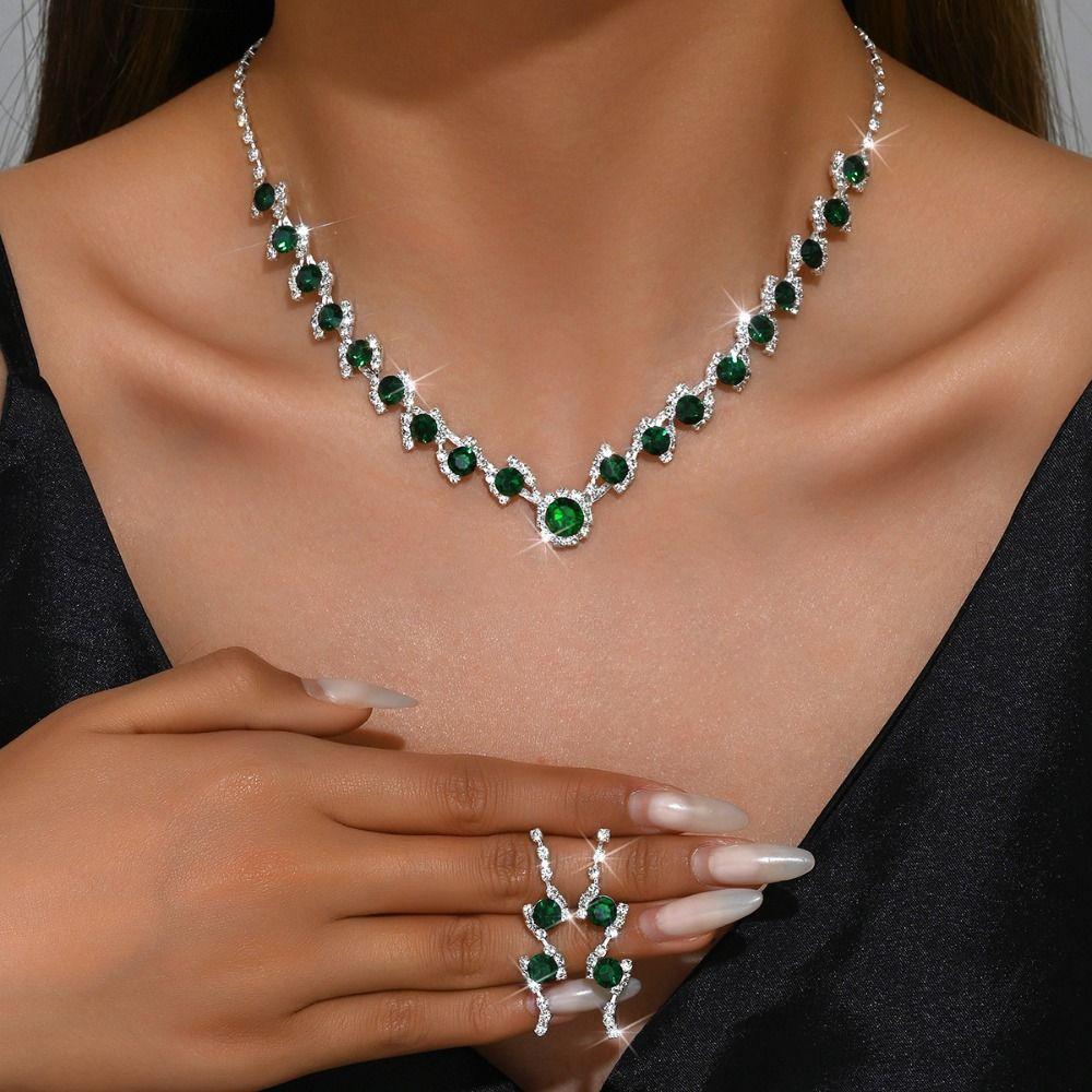 Набор украшений из когтевой цепочки со стразами, хрустальное ожерелье, серьги для свадебной вечеринки, банкет