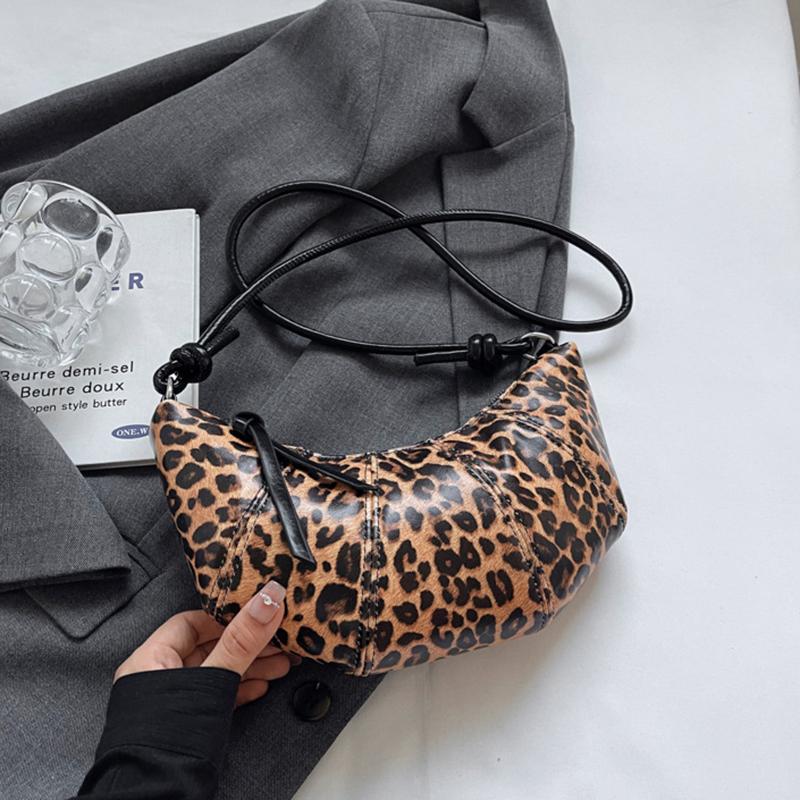 Маленькие сумки через плечо из искусственной кожи с леопардовым принтом для женщин, трендовые женские модные сумки через плечо