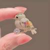 Shiny Rhinestone Cute Bird Corsage Brooch Pins Decorated Clothing Lapel Pin Women Magpie Jewelry