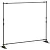 Step and Repeat 8'x8'- 10'x8' Backdrop Banner Stand Adjustable Telescopic Height and Width Retractable Banner Stand with Carrying Bag