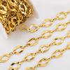 1Meter PVD Plated Stainless Steel 11x21.5mm Big Hole Circle Chains Jewelry Making Link Chain DIY Necklaces Bracelets Wholesale