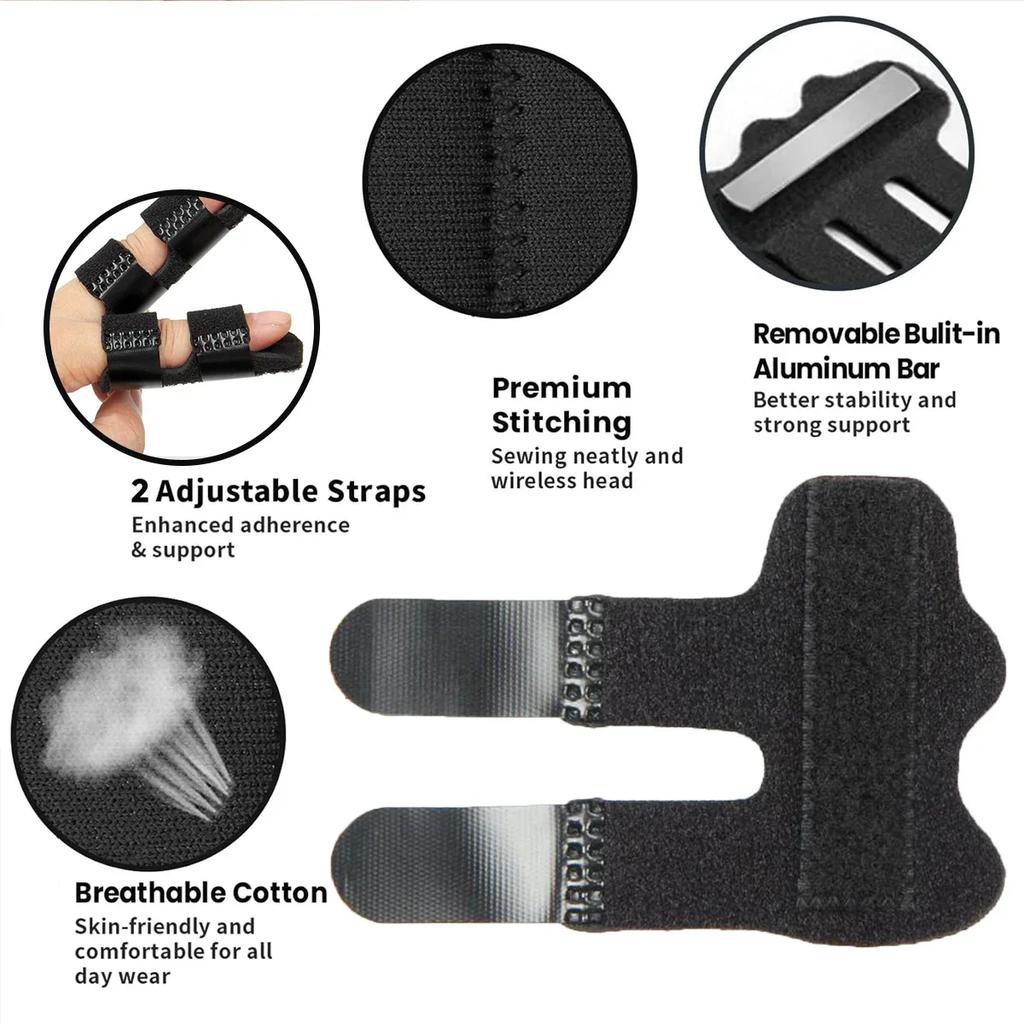 1Pcs Adjustable Finger Splint Brace Built-in Aluminum Alloy Mallet Finger Brace for All Fingers Tendon Release Pain Relief